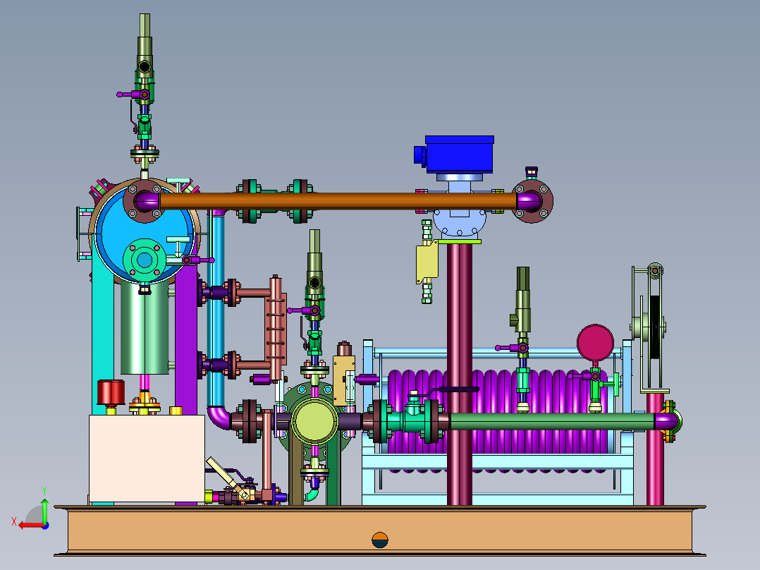 撬装式水处理设备后视图