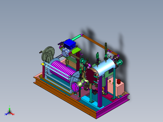撬装式水处理设备正等轴测缩略图