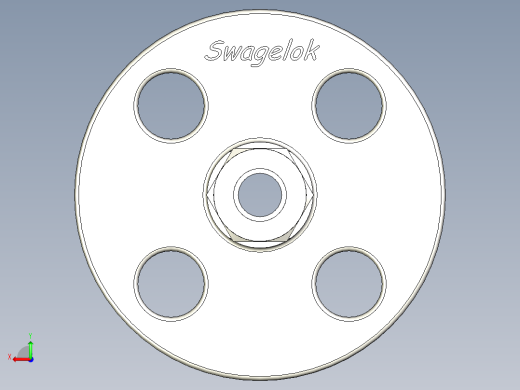 不锈钢ANSI法兰适配器，1-2英寸。卡套管接头，NPS 1-2英寸后视缩略图