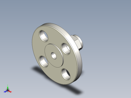 不锈钢ANSI法兰适配器，1-2英寸。卡套管接头，NPS 1-2英寸正等轴测缩略图