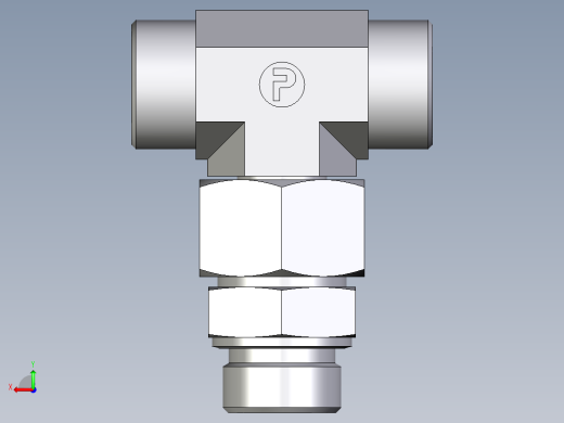 卡套式工业通用硬管接头EO_Assembled_adjustable_standpipe_branch_tee_EVT25SMOMD71后视缩略图