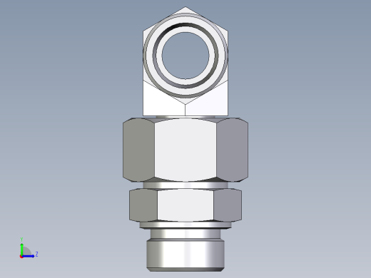 卡套式工业通用硬管接头EO_Assembled_adjustable_standpipe_branch_tee_EVT25SMOMD71左视缩略图