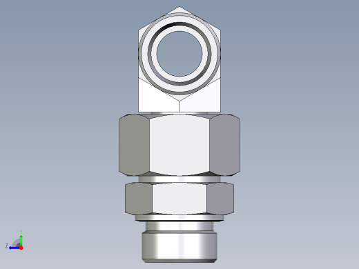 卡套式工业通用硬管接头EO_Assembled_adjustable_standpipe_branch_tee_EVT25SMOMD71右视缩略图