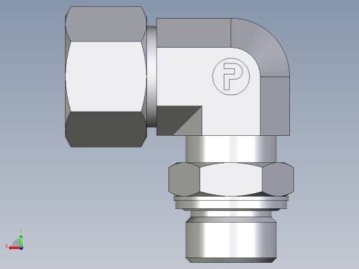 卡套式工业通用硬管接头EO_Adjustable_Locknut_elbow_WEE20SMCF后视缩略图