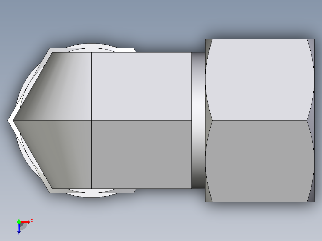 卡套式工业通用硬管接头EO_Adjustable_Locknut_elbow_WEE20SMCF俯视图