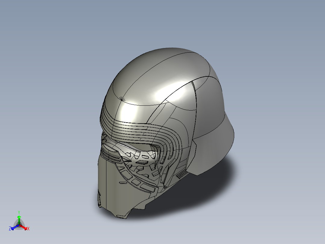 头盔正等轴测图