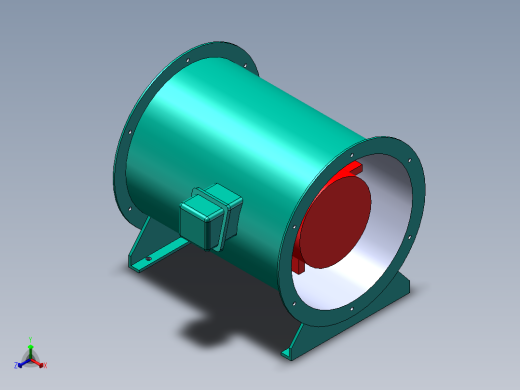 HTD(B)系列风机正等轴测缩略图