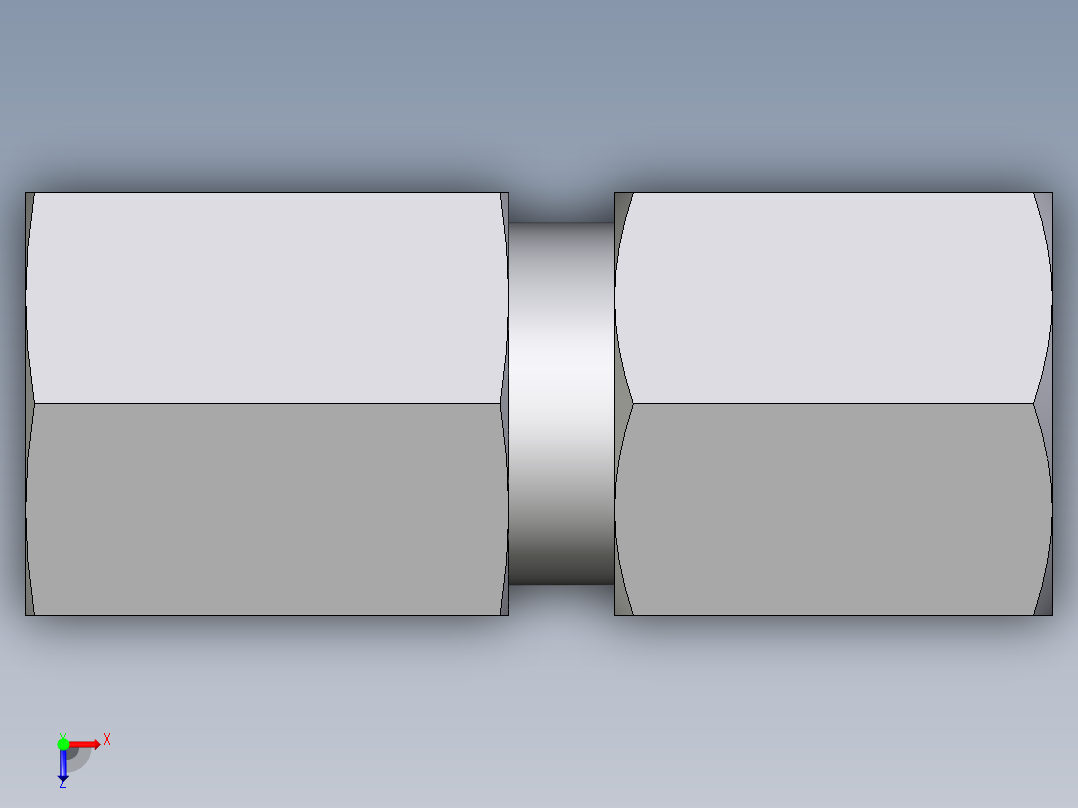 卡套式工业通用硬管接头EO_Swivel_connector_GAI06ZLR71俯视图