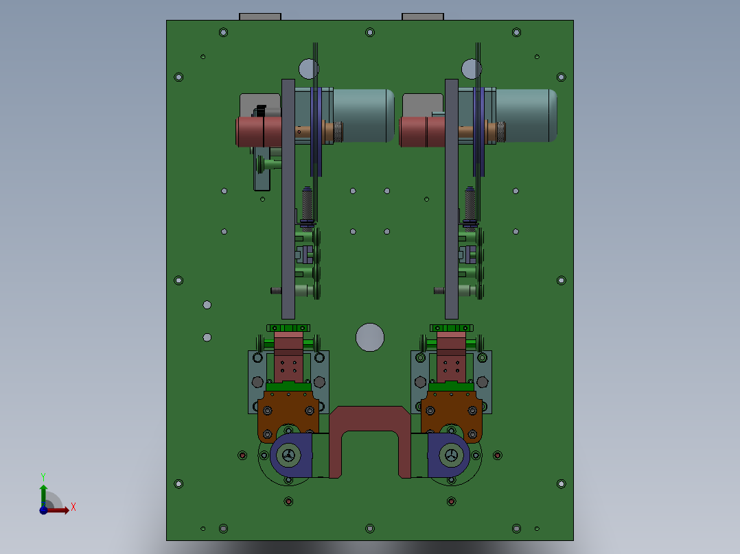 台式磨光机第二代改进型（sw18可编辑+工程图）前视图