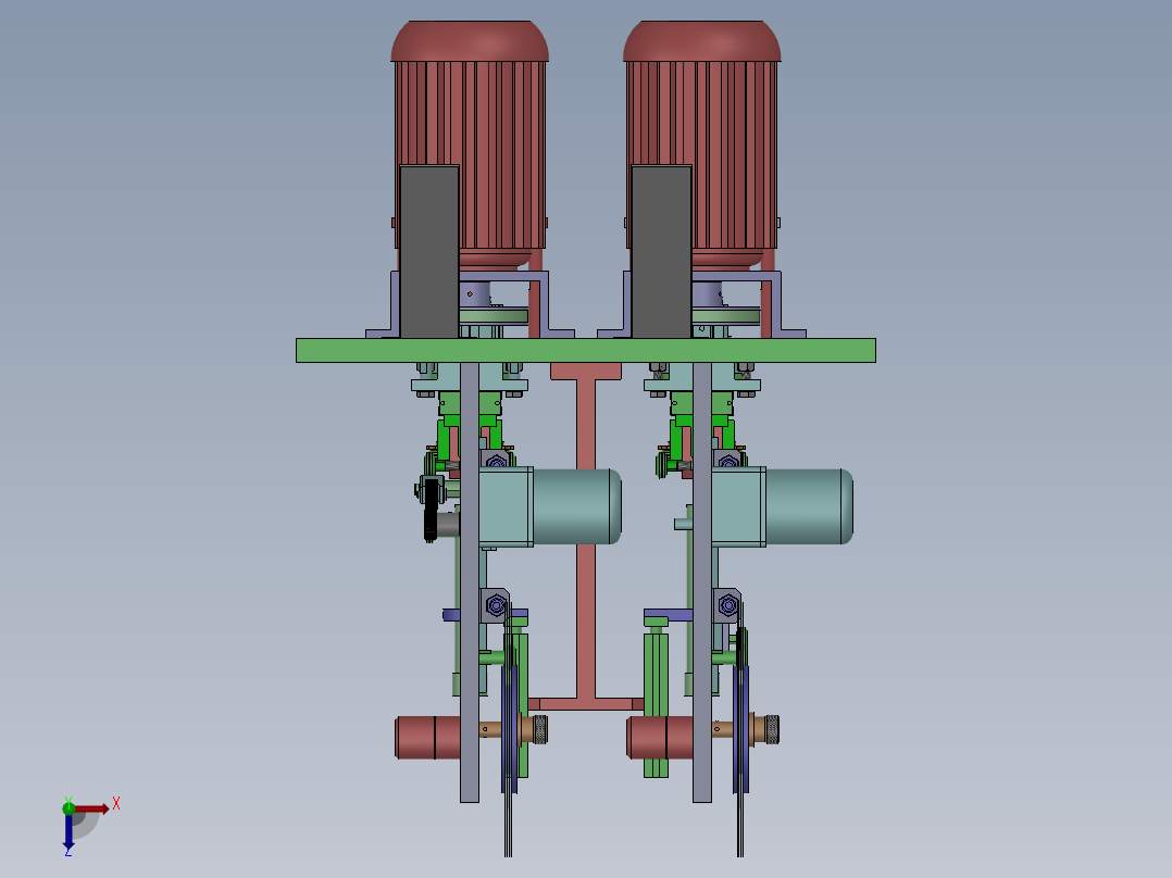 台式磨光机第二代改进型（sw18可编辑+工程图）俯视图