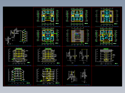 五层独立住宅施工图
