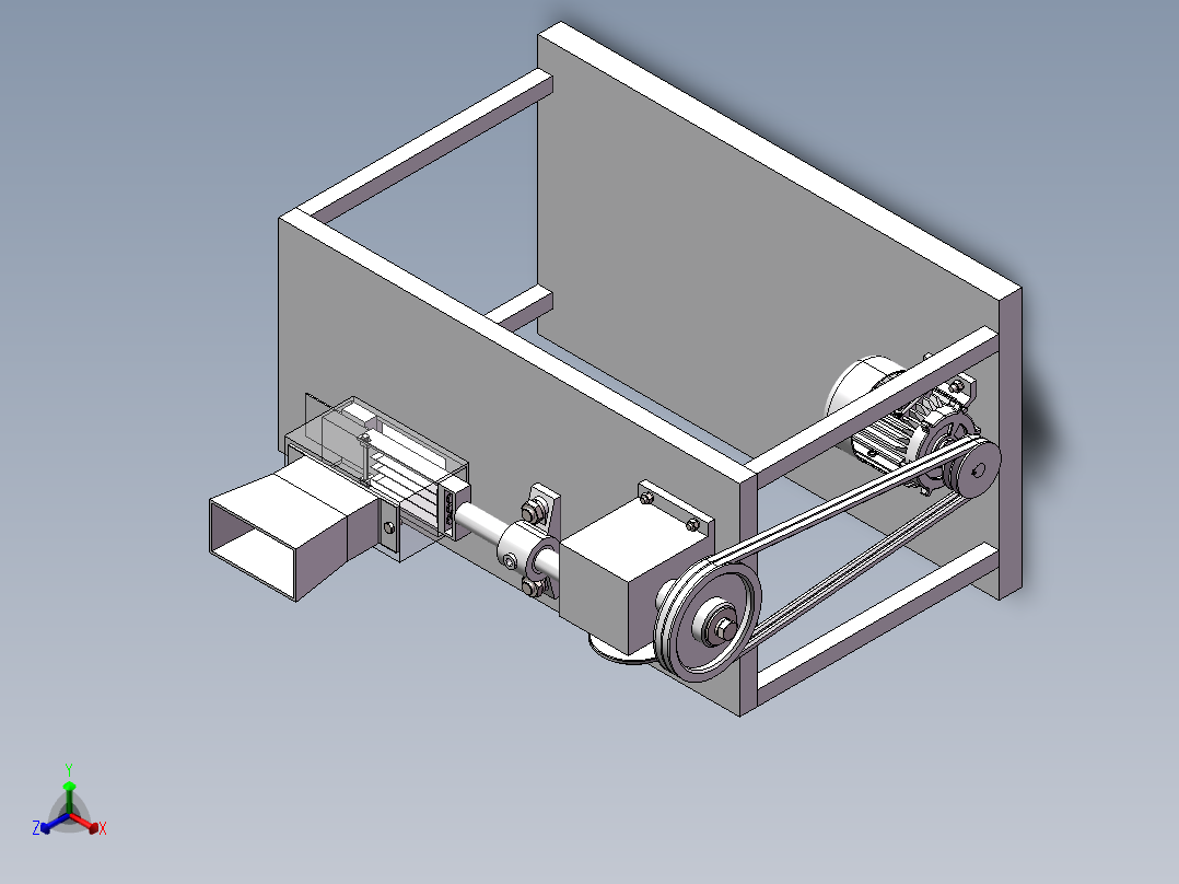 马铃薯切割机正等轴测图