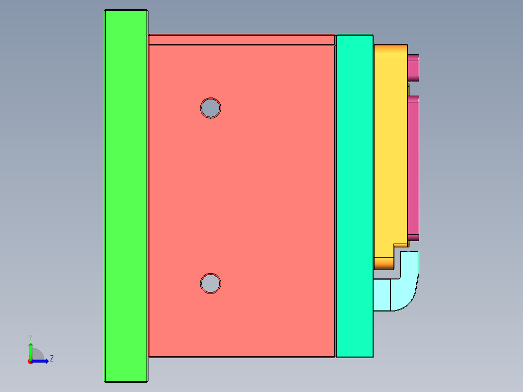 AT1-CNC1-笔记本CNC工装夹具三维模型0704左视图