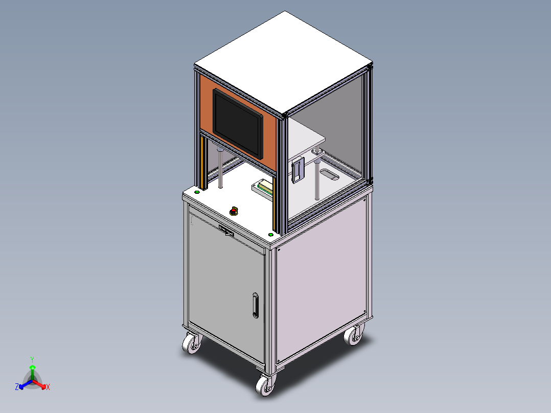 产品气密性测试设备sw19可编辑正等轴测图