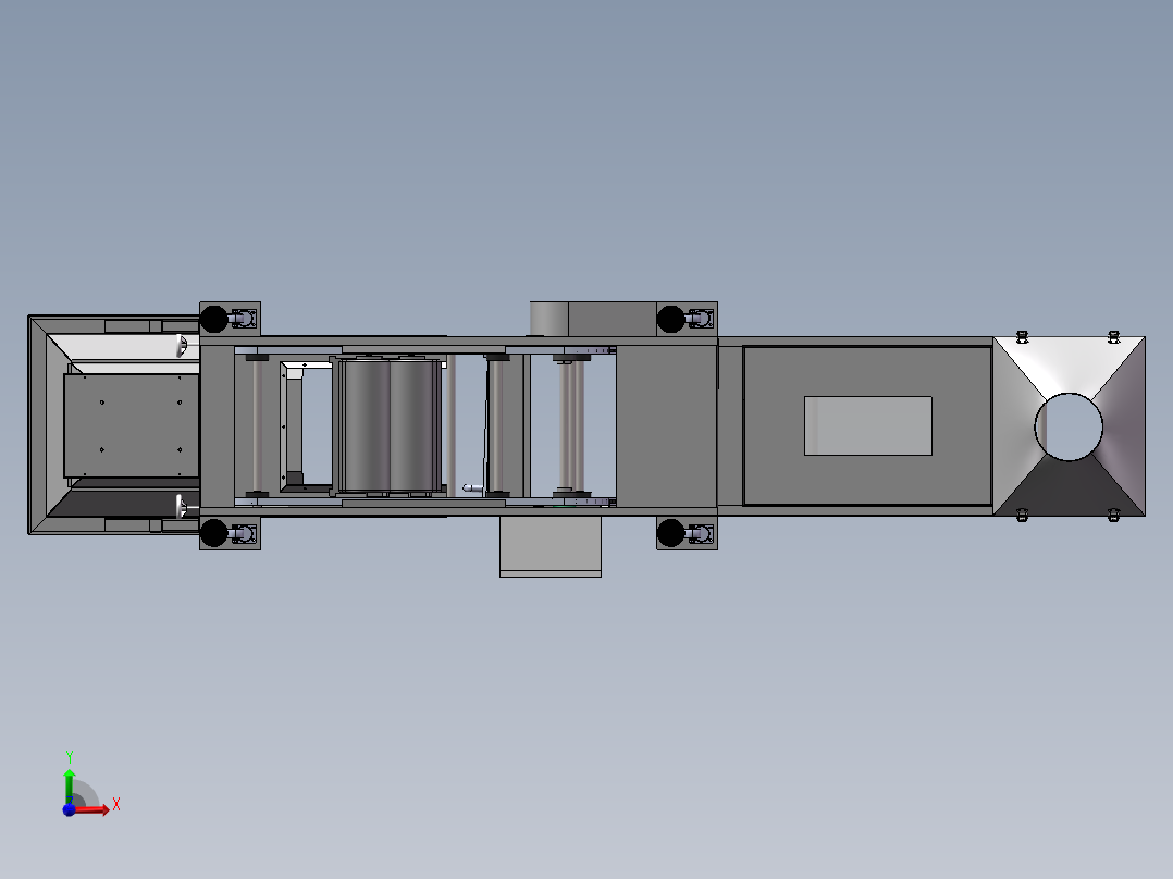 1.8L斗式提升机sw16可编辑前视图