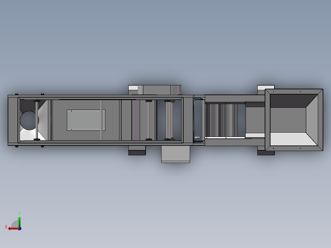 1.8L斗式提升机sw16可编辑后视图