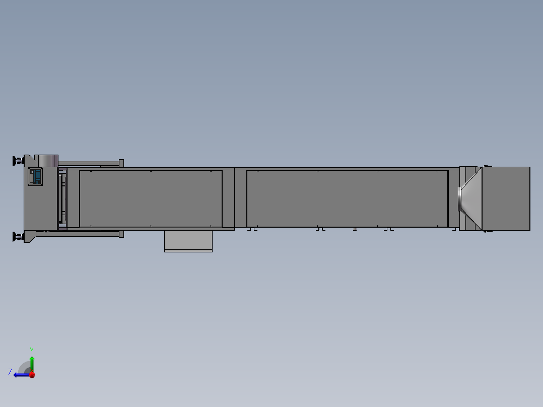 1.8L斗式提升机sw16可编辑右视图