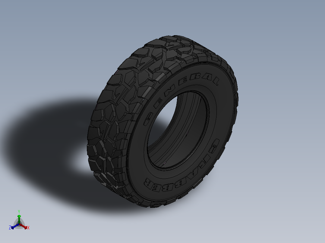 轮胎、车轮、轮毂(165)正等轴测图