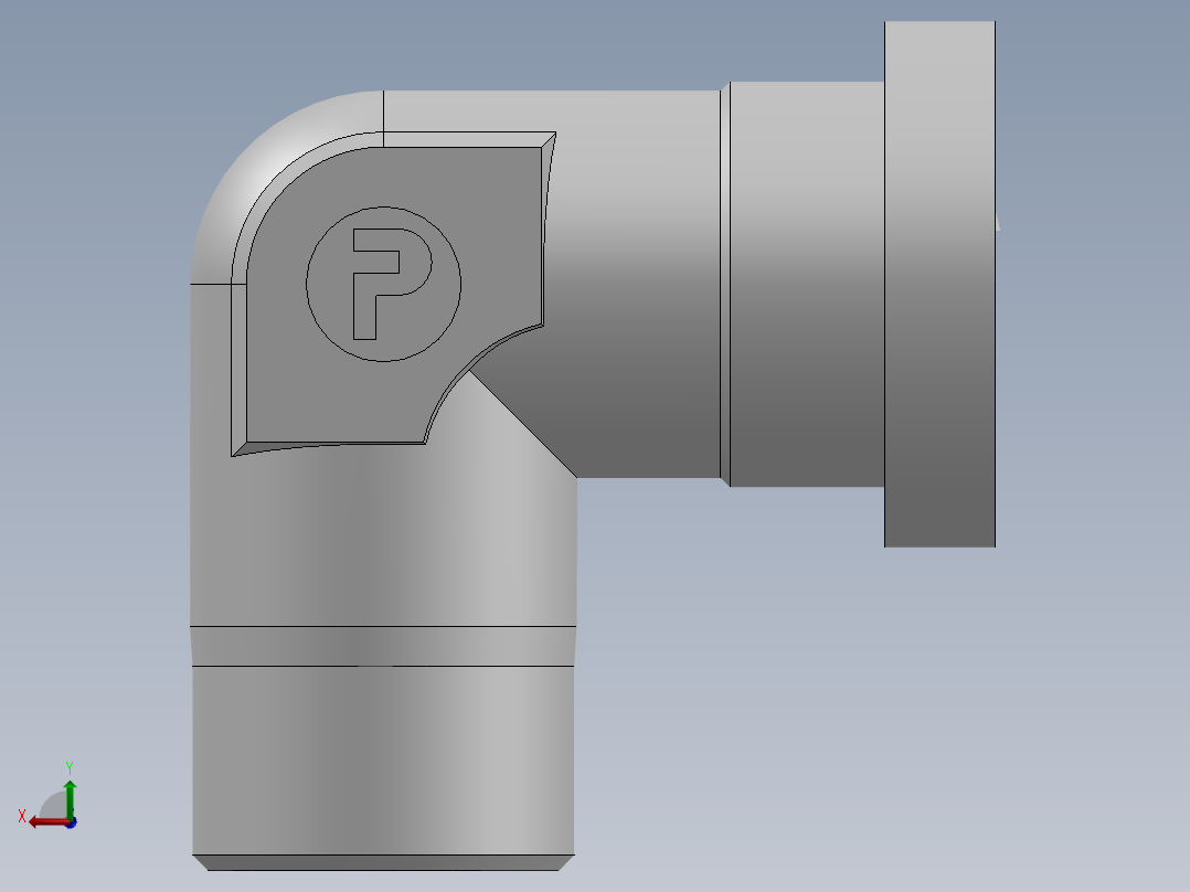 法兰接头、1DFS9-30-12后视图