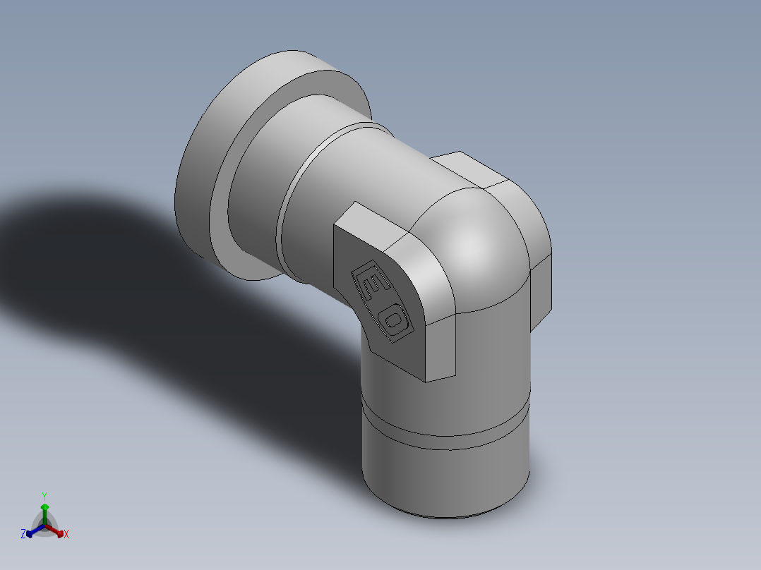 法兰接头、1DFS9-30-12正等轴测图