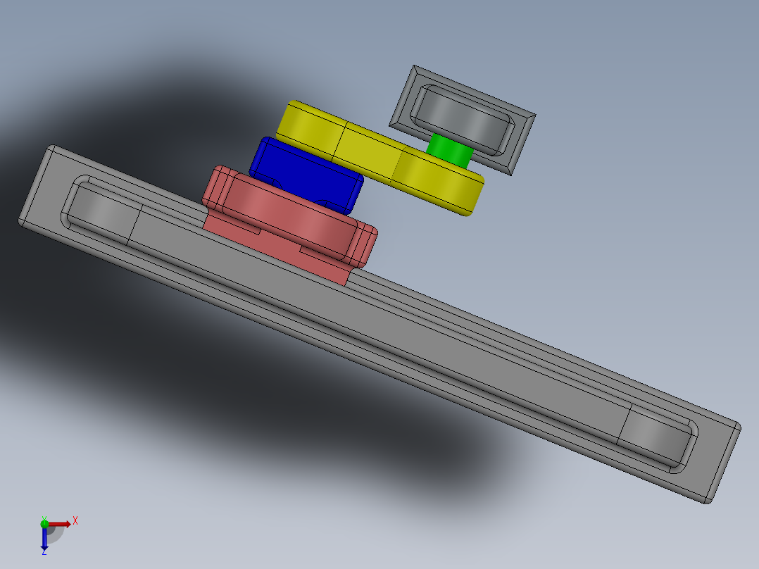 曲柄滑块 (1)俯视图