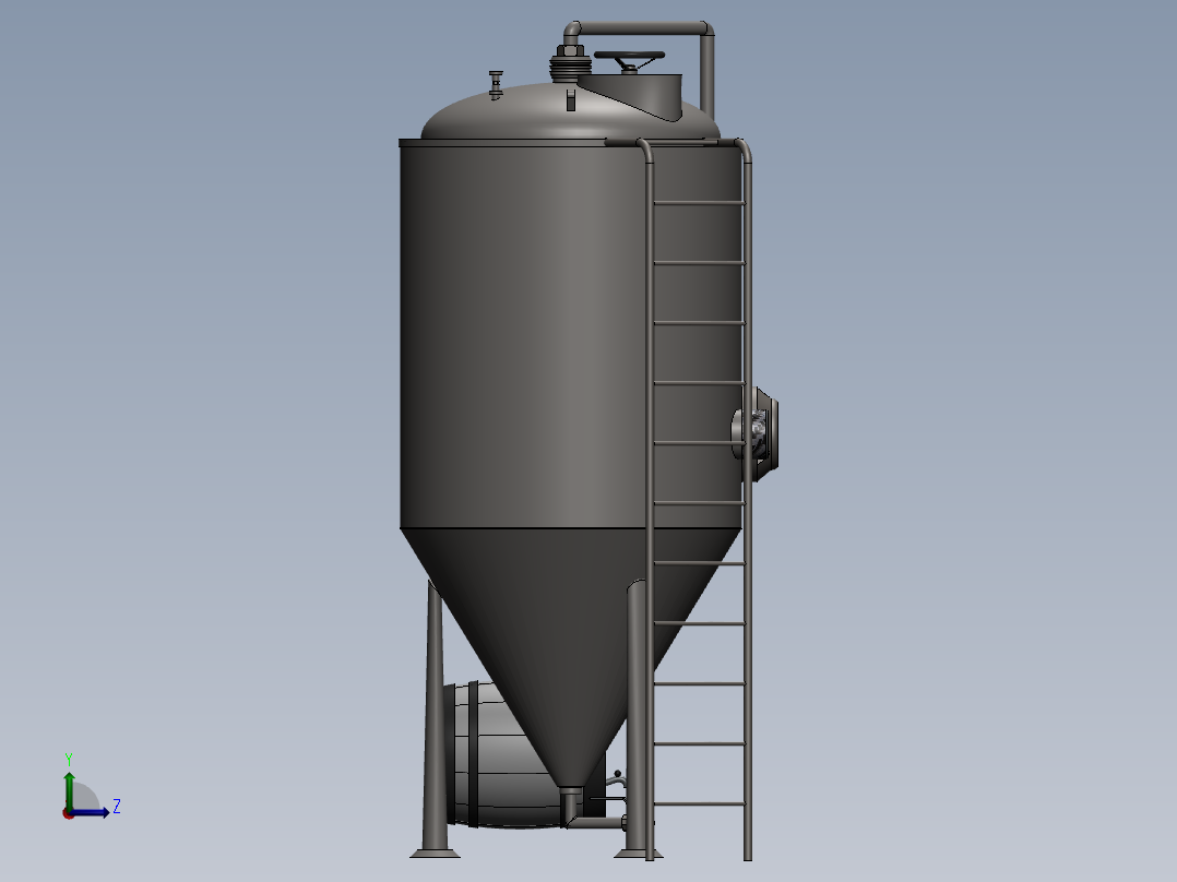 压力容积、啤酒发酵罐左视图