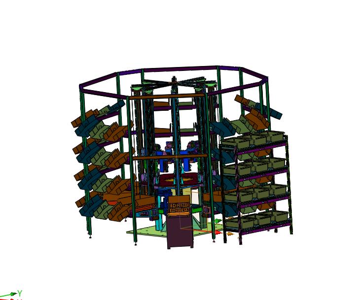 多工位的圆形智能仓储货物分拣装置