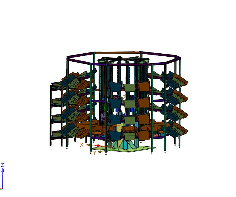 多工位的圆形智能仓储货物分拣装置