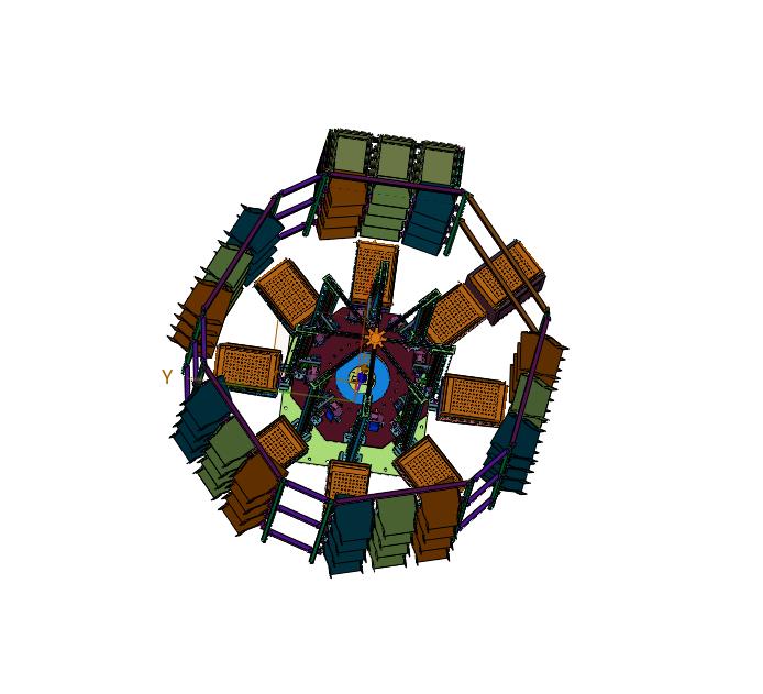 多工位的圆形智能仓储货物分拣装置