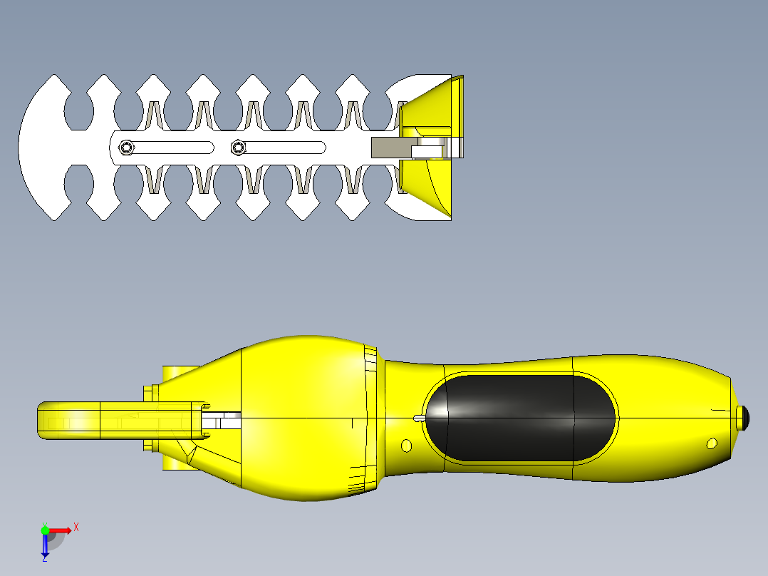 B2005336-FlexO.Switch 电动修枝器俯视图