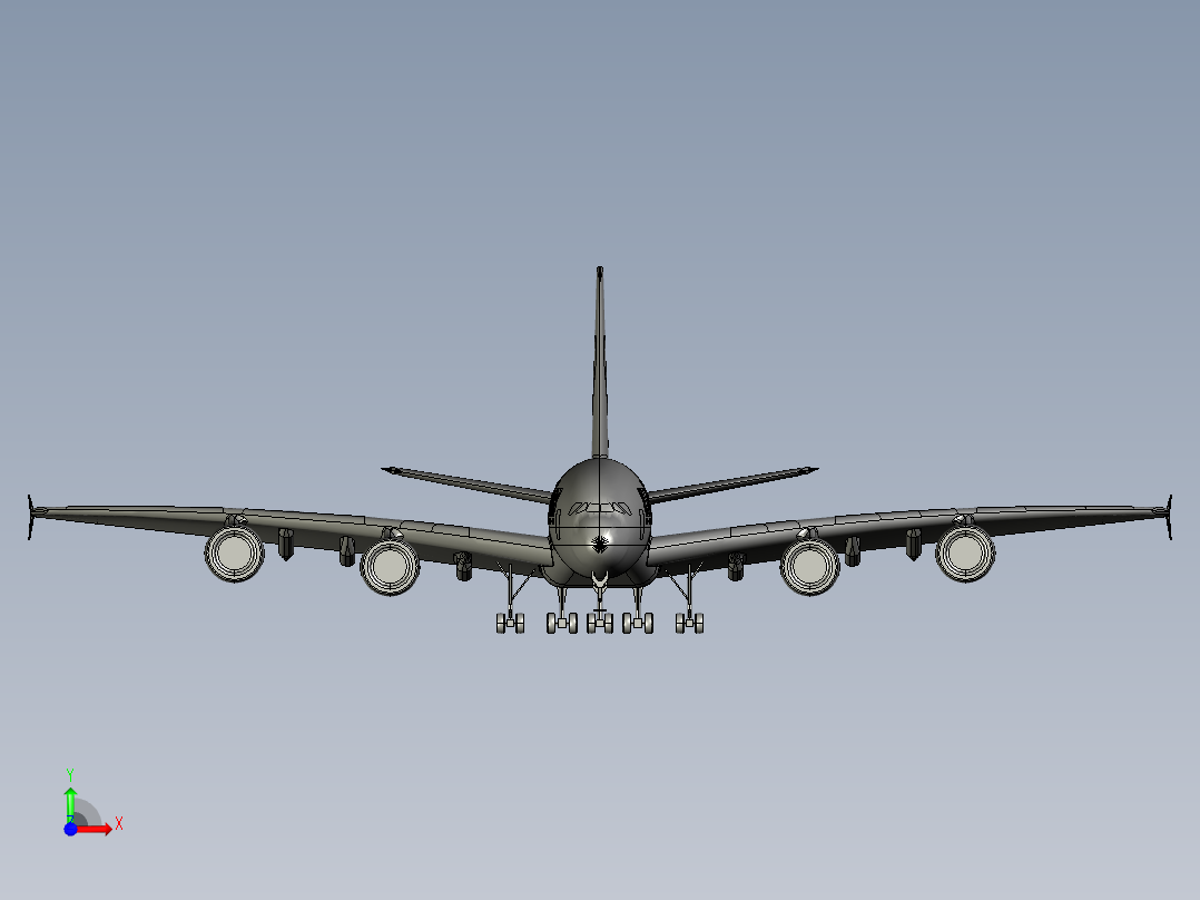 韩国航空A380客机前视图