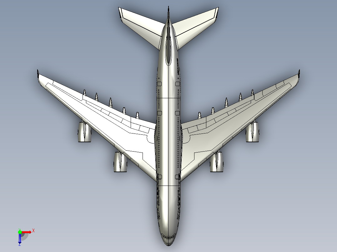 韩国航空A380客机俯视图