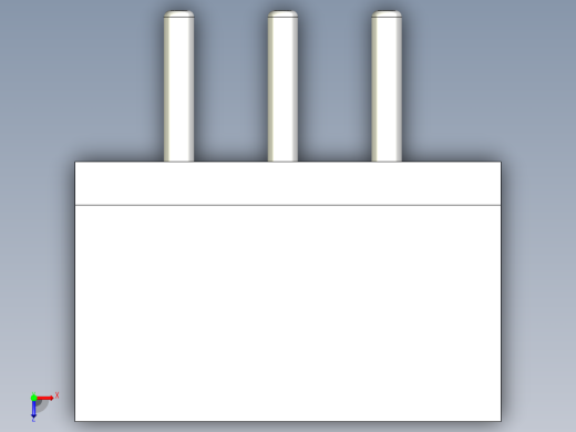 mini spox 2 50mm 3pin公头，带molex spox 11俯视缩略图