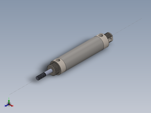 气动活塞MA32X100CA正等轴测缩略图