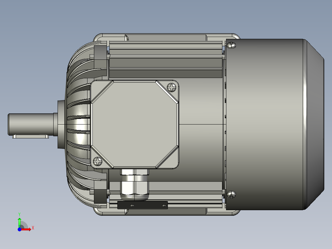 电动马达 2Polos 0.75kw 3000rpm电机前视图
