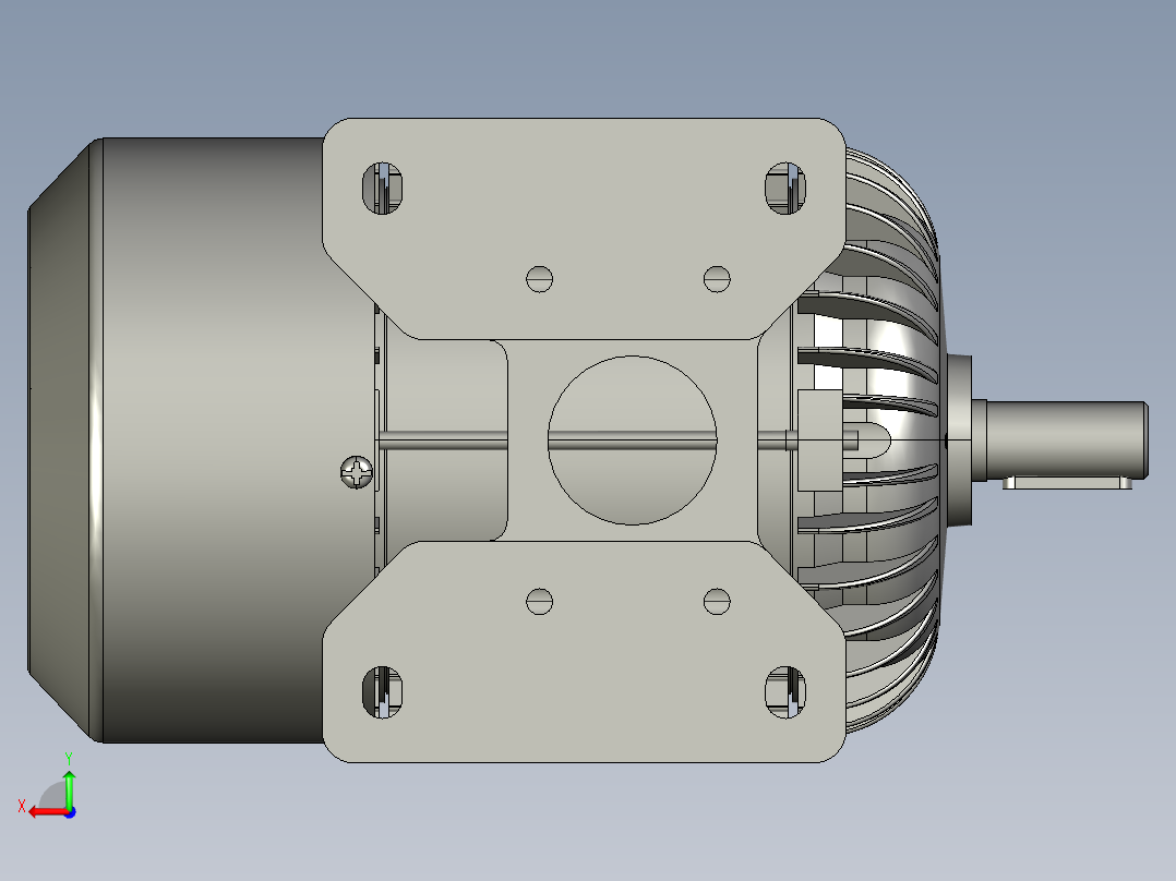 电动马达 2Polos 0.75kw 3000rpm电机后视图