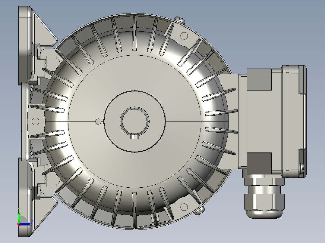 电动马达 2Polos 0.75kw 3000rpm电机左视图