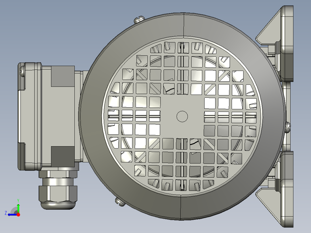 电动马达 2Polos 0.75kw 3000rpm电机右视图