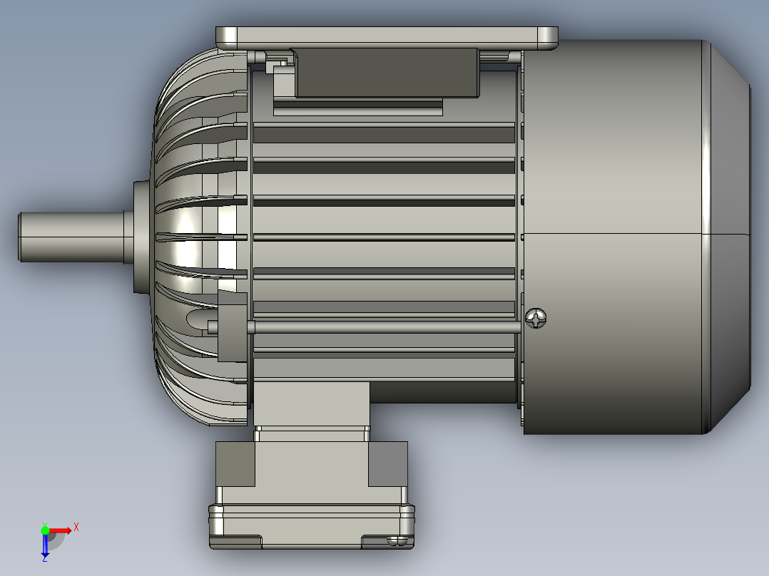 电动马达 2Polos 0.75kw 3000rpm电机俯视图