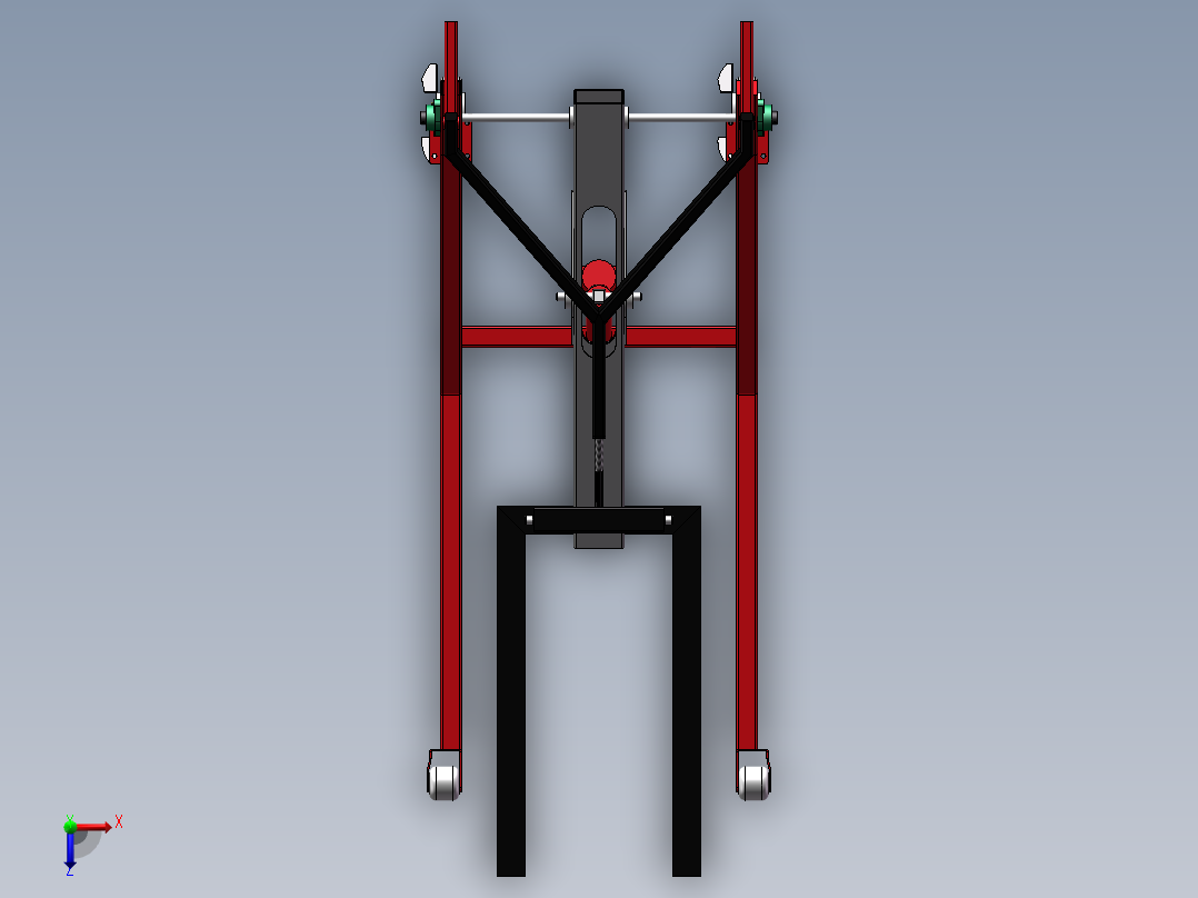 电动液压推高车俯视图
