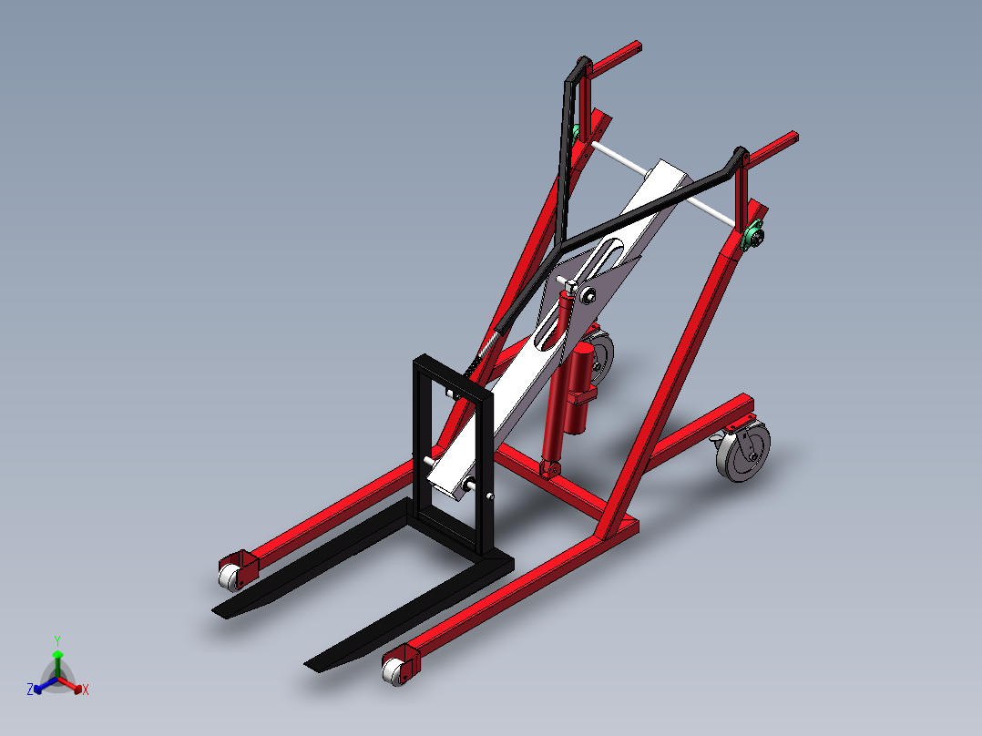 电动液压推高车正等轴测图