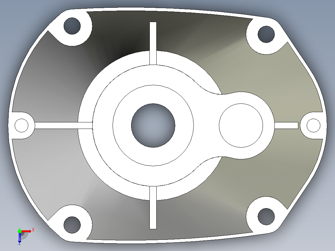 变速箱盖俯视图