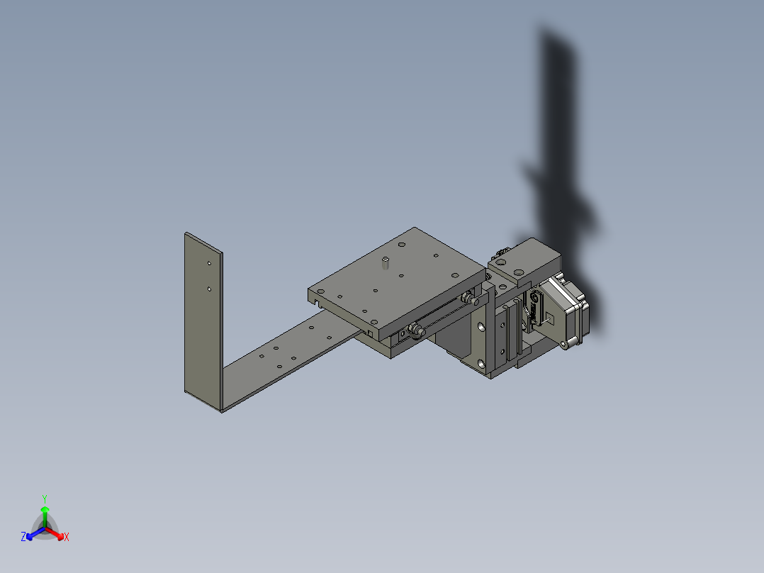 取料模组夹抓组件主视图