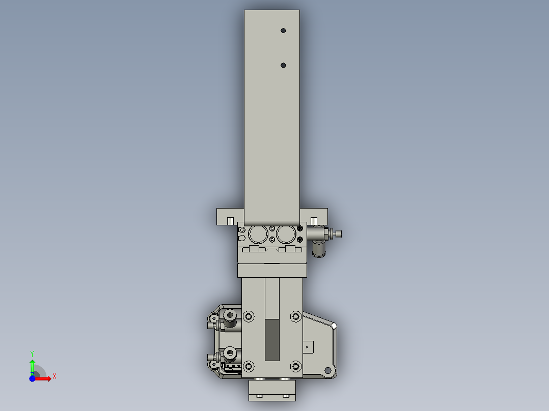 取料模组夹抓组件前视图