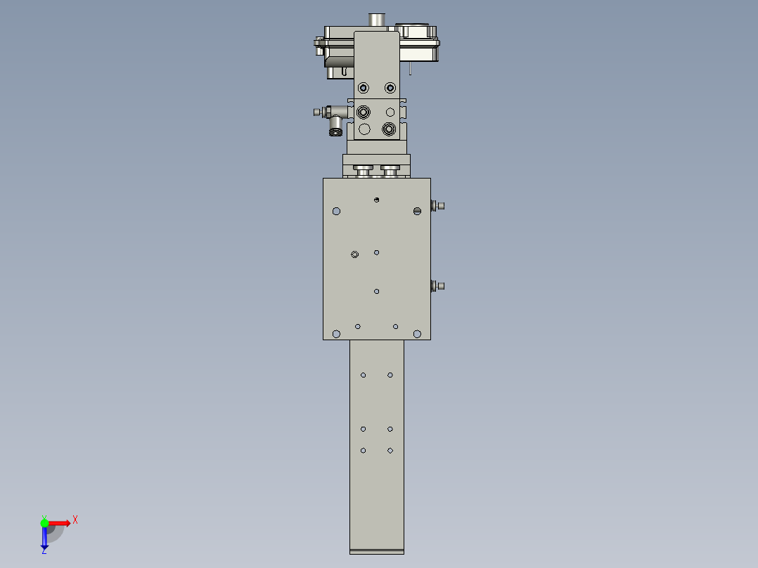 取料模组夹抓组件俯视图