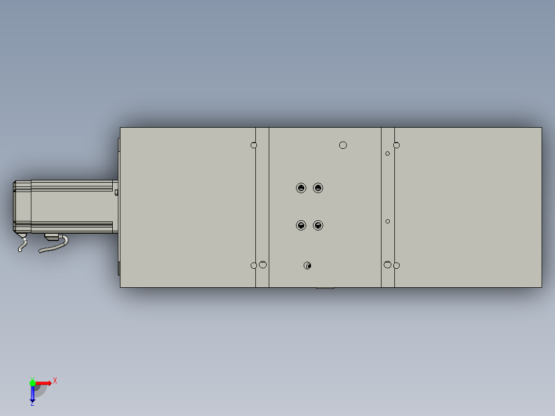 砂带架移动组件俯视图
