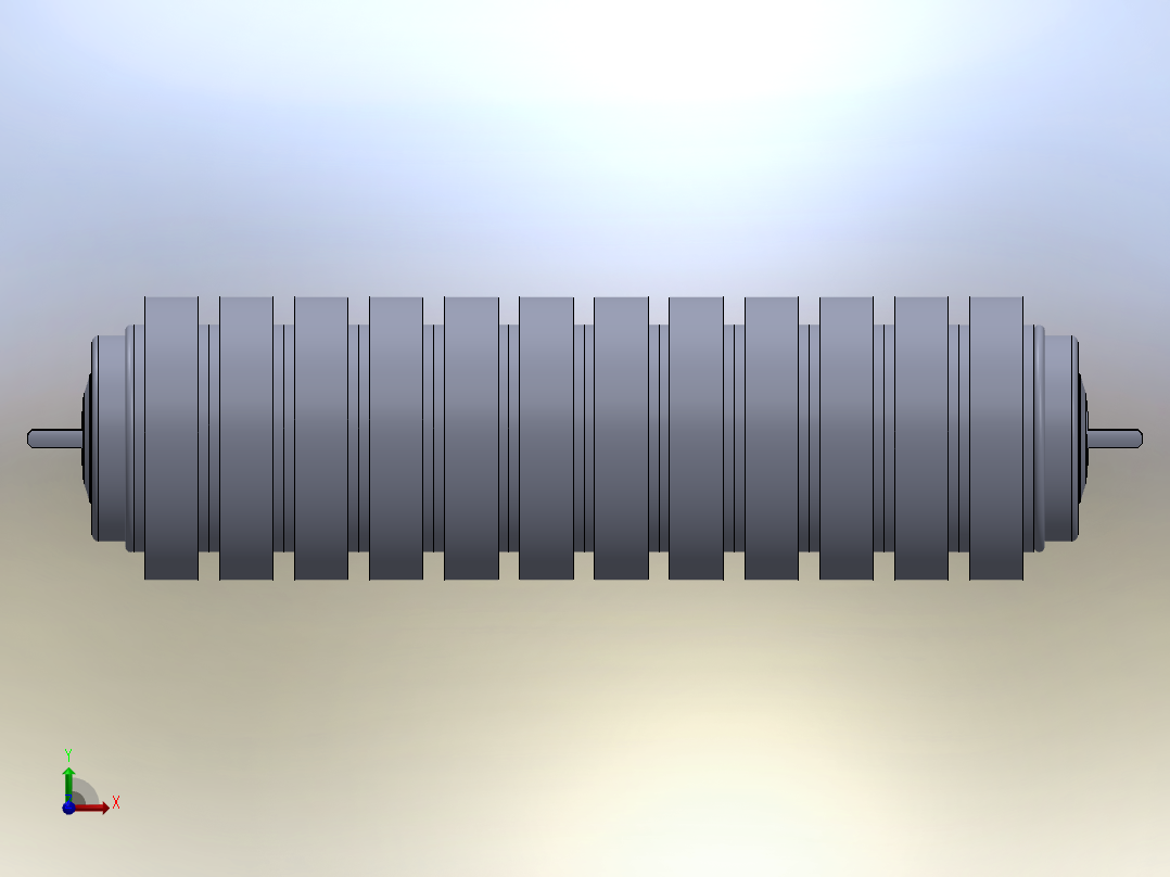 塑料滚筒前视图