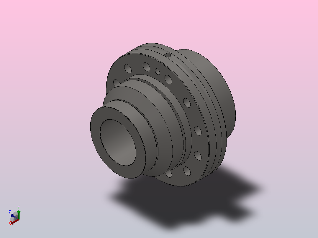 带加长阶梯形轴圈和法兰盘的滚针和双向推力圆柱滚子组合轴承 ZARF...L型_ZARF 45130 L.rar.rar正等轴测图