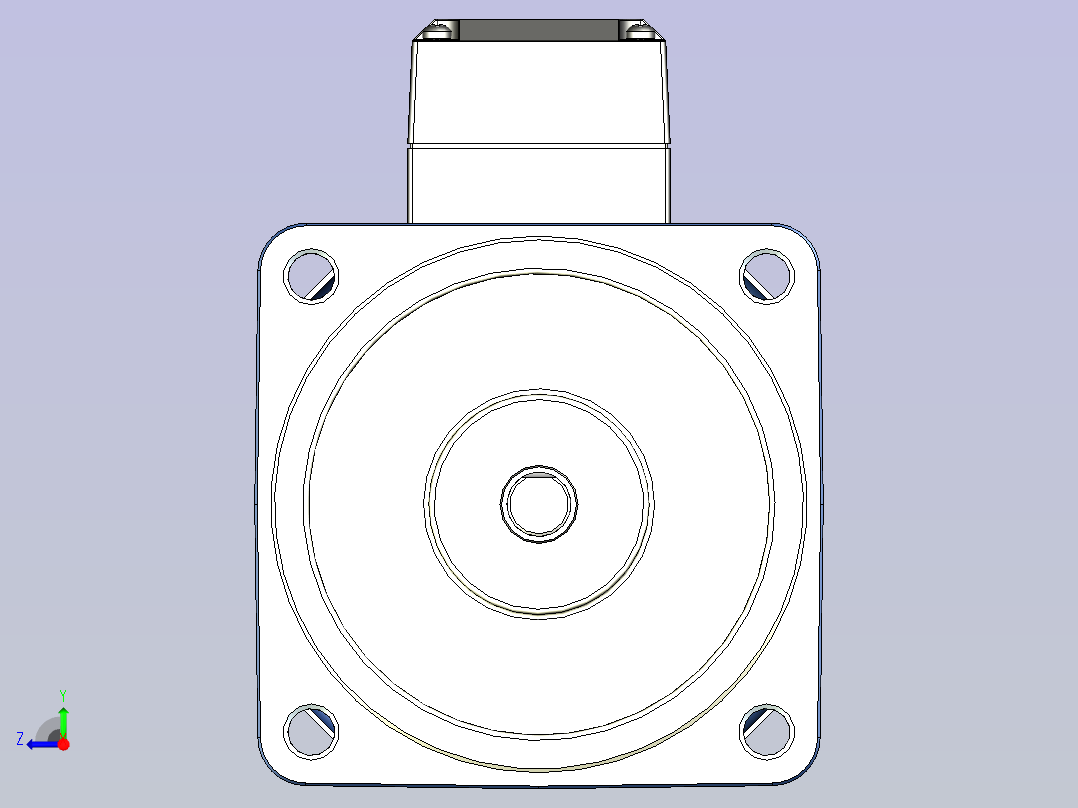 精研YF调速电磁制动电机 200yf04右视图