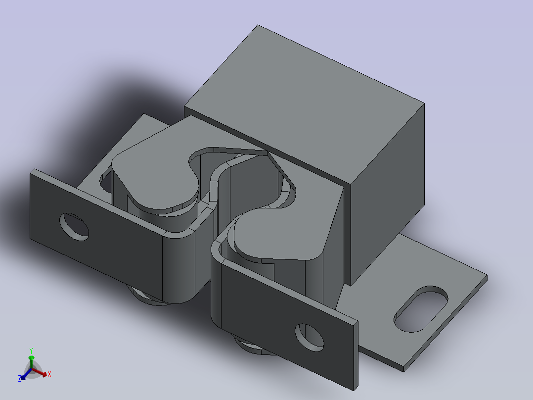 门用鹦鹉合页主视图